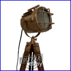 Christmas Tripod Floor Lamp Spotlight Searchlight Adjustable Height Copper Polis