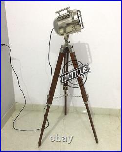 Christmas Wooden Stand Tripod Christmas Floor Spot light Lamp Searchlight