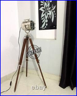 Christmas Wooden Stand Tripod Christmas Floor Spot light Lamp Searchlight