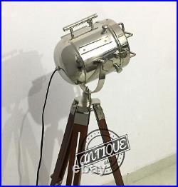 Christmas Wooden Stand Tripod Christmas Floor Spot light Lamp Searchlight