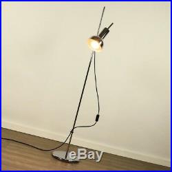 Chrom Steh Leuchte Strahler Spot alte Boden Lampe Vintage Floor Lamp 70er Jahre