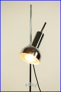 Chrom Steh Leuchte Strahler Spot alte Boden Lampe Vintage Floor Lamp 70er Jahre