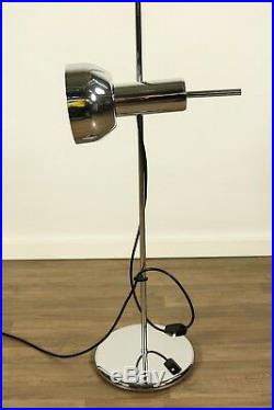 Chrom Steh Leuchte Strahler Spot alte Boden Lampe Vintage Floor Lamp 70er Jahre