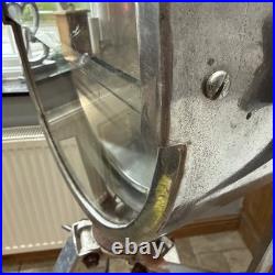 Chrome ALLOY LARGE INDUSTRIAL LAMP ON TRIPOD EXTENDABLE THEATER LAMP