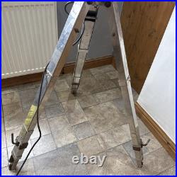Chrome ALLOY LARGE INDUSTRIAL LAMP ON TRIPOD EXTENDABLE THEATER LAMP