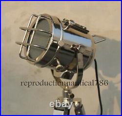 Chrome Floor Lamp With Tripod Handmade Searchlight Modern Floor Standing Lamp