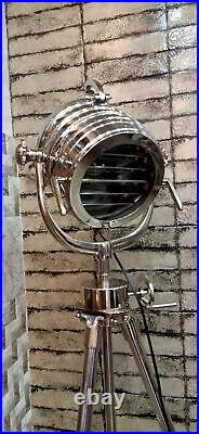 Chrome Nautical Spot Light Tripod Floor lamp For Beside Home Decor & Office Item