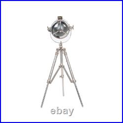 Chrome Tripod Spotlight Table Lamp Industrial Studio Style Adjustable Light Chrome Tripod Spotlight Table Lamp Industrial Studio Style Adjustable Light