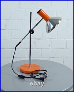 Chrome table floor lamp spotlight rod light floor lamp orange vintage 1970s century