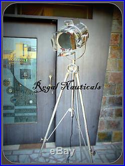 Classic Theater Spot Light with Solid Steel Tripod Floor Lamp Vintage/Decor