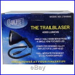Clulite Trailblaser 4000 Lumen 1000m beam Handheld 12v Lamp Torch & Red Filter