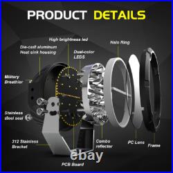 Colight Black LED Driving LED 7 ROUND SPOT LIGHT SPOT LAMP DRIVING BEAM PATTERN