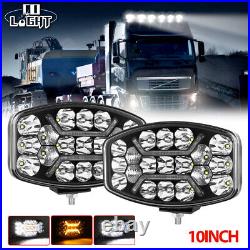 Colight Spot Lights For Volvo Scania DAF MAN Truck 24v Jumbo Oval BLACK Fog Lamp