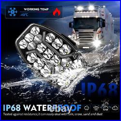 Colight Spot Lights For Volvo Scania DAF MAN Truck 24v Jumbo Oval BLACK Fog Lamp