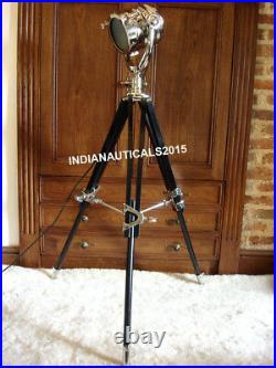 Collectible Hollywood Spot Light Floor Lamp With Black Tripod Stand Home Decor