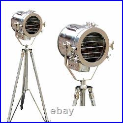 Collectible Steel Searchlight with steel tripod Stand stand full metal light