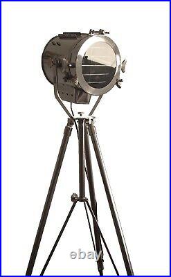 Collectible Steel Searchlight with steel tripod Stand stand full metal light