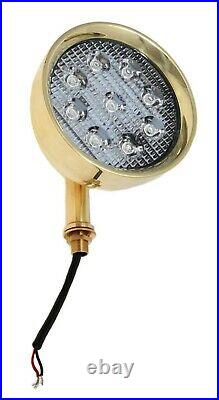 Compact LED Spotlamp, Canal Boat Tunnel lamp, polished brass VN001