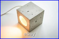 Concrete lamp Q#489 desk lamp. Dtchss concrete table lamp. Concrete cube light
