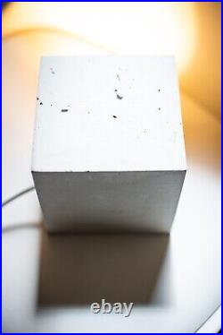 Concrete lamp Q#489 desk lamp. Dtchss concrete table lamp. Concrete cube light