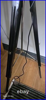 Culinary Concepts Two Tone Spotlight Floor Lamp, Black Painted Wood Tripod