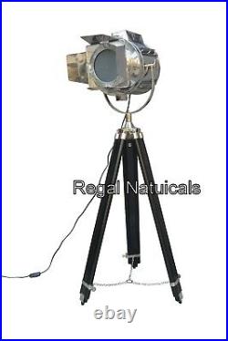 Decorative Floor Lamp Vintage Black Tripod Light Searchlight Retro Spotlight