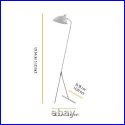 Delicata Monopod Standard Task Floor Lamp, White Reading Spot Light