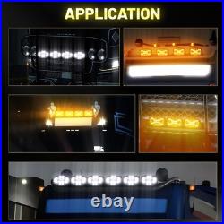 Demmon 10 Jumbo Oval LED Spot Lamp Dual White & Amber DRL Driving Light 12/24V