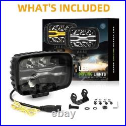 Demmon 9inch Strobe LED Dynamic Start Up DRL Driving Spot Light Lamp Amber White