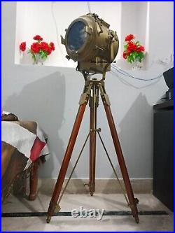Designer Hand Made Rustic Nautical Spot Light Floor Lamp, Modern Industrial