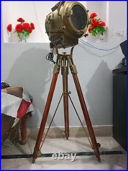 Designer Hand Made Rustic Nautical Spot Light Floor Lamp, Modern Industrial