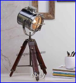 Designer Spot Light Studio Home Décor Nautical Marine Table Tripod stand Lamp
