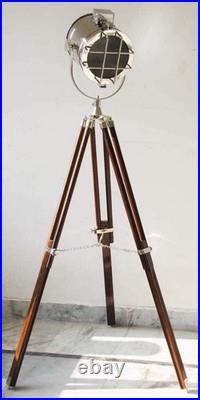 Designer Studio Floor Lamp Nautical Spot Light Searchlight with Tripod Stand