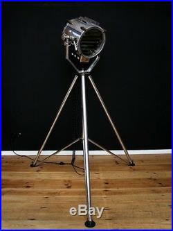 Designer Theater Scheinwerfer 205 cm Stativ Stehlampe Hollywood antik Lampe Spot