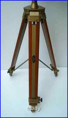 Designer spot light marine floor lamp searchlight with wooden tripod stand gift