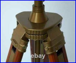 Designer spot light marine floor lamp searchlight with wooden tripod stand gift