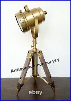 Desk Lamp Studio Home Decorative Leather Tripod Hollywood Spotlight Searchlight
