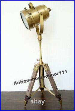 Desk Lamp Studio Home Decorative Leather Tripod Hollywood Spotlight Searchlight