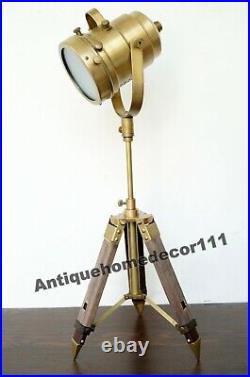 Desk Lamp Studio Home Decorative Leather Tripod Hollywood Spotlight Searchlight
