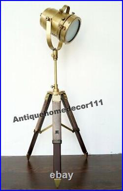 Desk Lamp Studio Home Decorative Leather Tripod Hollywood Spotlight Searchlight
