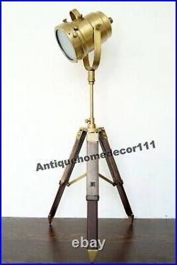 Desk Lamp Studio Home Decorative Leather Tripod Hollywood Spotlight Searchlight