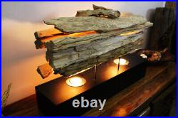 Driftwood Lamp Schwemmholz Table Lamp Wood Driftwood Lamp LED Light Altholz