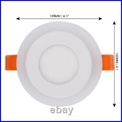 Dual Color White RGB LED Ceiling Light Fans Recessed Panel Downlight Spot Lamp