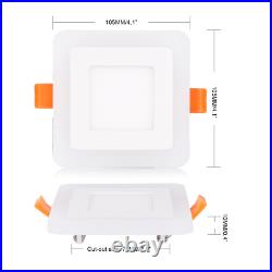 Dual Color White RGB LED Ceiling Light Fans Recessed Panel Downlight Spot Lamp
