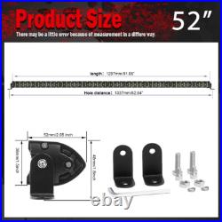 Dual Row 8/14/22/32/42/52'' Led Light Bar Driving Spot Flood Lamp Offroad 4WD