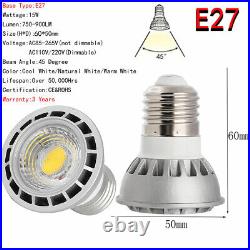 E27/GU10/MR16 CREE Lamp Ultra Bright 15W Dimmable LED Spotlight COB Lights Bulb