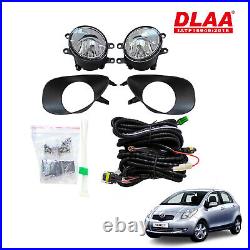 E4 Fog Lamp Spot Light For TOYOTA Yaris XP90 MK2 05-08 Hatchback Black Cover