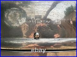EARLY Vintage DIETZ USA SPOT Search LiGht glass LENS Car Fire Truck OLD