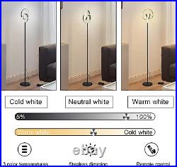 Enwinup Dimmable LED Floor Lamp, 70.9in 30W Standing Tall Lamp with Remote and 3