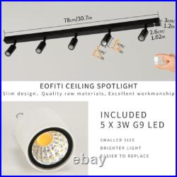 Eofiti Black Ceiling Light 5 Way Spot 3000K Warm White 3000k